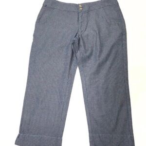Columbia Blue/Grey Women Capri Summer Comfort Pants 6  EUC